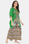 The Kaftan Company Polyester Nightdress - Green — thumbnail 2
