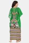 The Kaftan Company Polyester Nightdress - Green — thumbnail 4