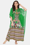 The Kaftan Company Polyester Nightdress - Green — thumbnail 5