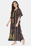 The Kaftan Company Polyester Nightdress - Black — thumbnail 2