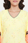 The Kaftan Company Polyester Nightdress - Yellow — thumbnail 6