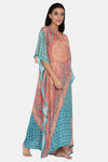 The Kaftan Company Polyester Nightdress - Orange — thumbnail 2