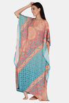 The Kaftan Company Polyester Nightdress - Orange — thumbnail 3