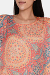 The Kaftan Company Polyester Nightdress - Orange — thumbnail 6