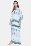 The Kaftan Company Rayon Nightdress - Blue — thumbnail 3