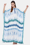 The Kaftan Company Rayon Nightdress - Blue — thumbnail 5
