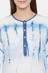 The Kaftan Company Rayon Nightdress - Blue — thumbnail 6