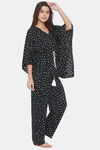 The Kaftan Company Rayon Pyjama Set - Black — thumbnail 2