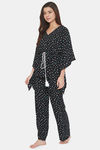 The Kaftan Company Rayon Pyjama Set - Black — thumbnail 3