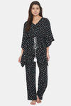 The Kaftan Company Rayon Pyjama Set - Black — thumbnail 5