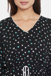 The Kaftan Company Rayon Pyjama Set - Black — thumbnail 6