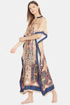 The Kaftan Company Rayon Nightdress - Beige — thumbnail 3