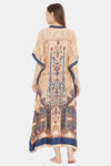 The Kaftan Company Rayon Nightdress - Beige — thumbnail 4