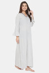 The Kaftan Company Cotton Nightdress - White — thumbnail 2