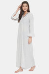 The Kaftan Company Cotton Nightdress - White — thumbnail 3