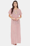 The Kaftan Company Cotton Nightdress - Red — thumbnail 1
