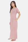 The Kaftan Company Cotton Nightdress - Red — thumbnail 3