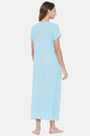 The Kaftan Company Cotton Nightdress - Blue — thumbnail 4