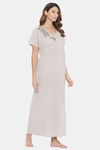 The Kaftan Company Cotton Nightdress - Brown — thumbnail 2