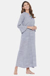 The Kaftan Company Cotton Nightdress - Grey — thumbnail 2