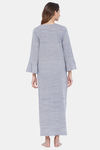 The Kaftan Company Cotton Nightdress - Grey — thumbnail 4