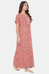 The Kaftan Company Cotton Nightdress - Orange — thumbnail 2