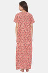The Kaftan Company Cotton Nightdress - Orange — thumbnail 4