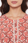 The Kaftan Company Cotton Nightdress - Orange — thumbnail 6