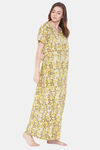 The Kaftan Company Cotton Nightdress - Yellow — thumbnail 2