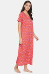 The Kaftan Company Cotton Nightdress - Red — thumbnail 2