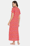 The Kaftan Company Cotton Nightdress - Red — thumbnail 4