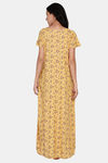The Kaftan Company Rayon Nightdress - Yellow — thumbnail 4