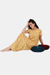 The Kaftan Company Rayon Nightdress - Yellow — thumbnail 5