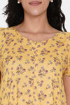 The Kaftan Company Rayon Nightdress - Yellow — thumbnail 6