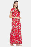 The Kaftan Company Rayon Nightdress - Red — thumbnail 2
