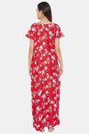 The Kaftan Company Rayon Nightdress - Red — thumbnail 4