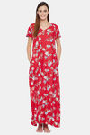 The Kaftan Company Rayon Nightdress - Red — thumbnail 5
