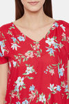 The Kaftan Company Rayon Nightdress - Red — thumbnail 6