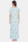 The Kaftan Company Rayon Nightdress - Blue — thumbnail 4