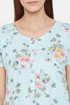 The Kaftan Company Rayon Nightdress - Blue — thumbnail 6