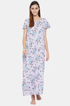 The Kaftan Company Rayon Nightdress - Purple — thumbnail 1