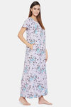 The Kaftan Company Rayon Nightdress - Purple — thumbnail 2