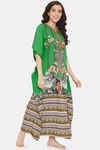 The Kaftan Company Full Length Nightdress - Green — thumbnail 2