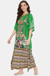 The Kaftan Company Full Length Nightdress - Green — thumbnail 3