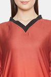 The Kaftan Company Rayon Full Length Nightdress - Orange — thumbnail 6