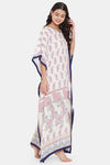 The Kaftan Company Rayon Full Length Nightdress - White — thumbnail 2