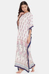 The Kaftan Company Rayon Full Length Nightdress - White — thumbnail 3