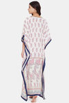 The Kaftan Company Rayon Full Length Nightdress - White — thumbnail 4