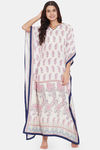 The Kaftan Company Rayon Full Length Nightdress - White — thumbnail 5