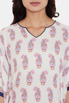 The Kaftan Company Rayon Full Length Nightdress - White — thumbnail 6